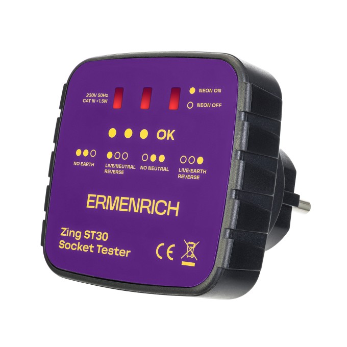 Тестер розеток Ermenrich Zing ST30
